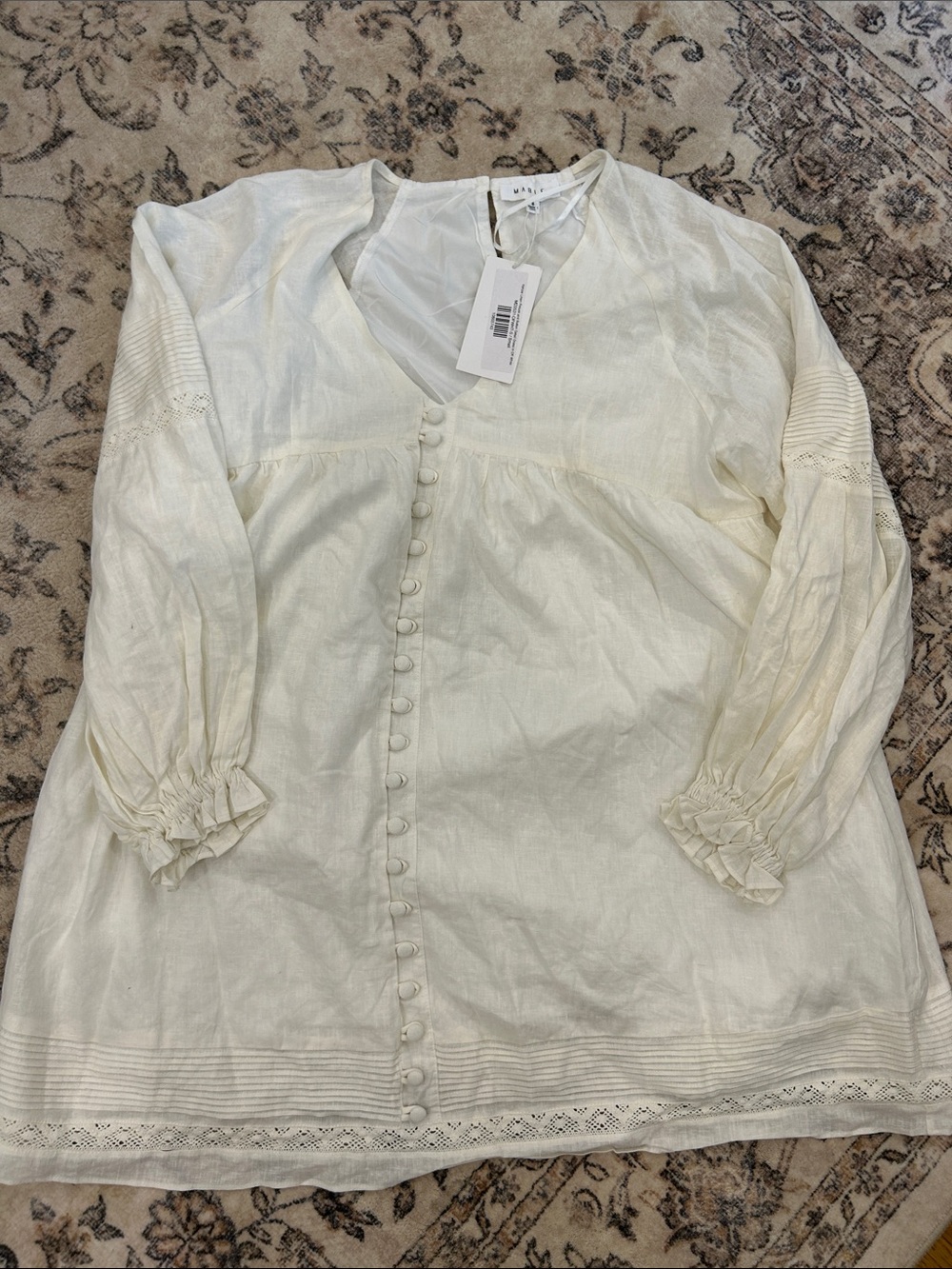 NWT! Worth Collective Kenzie linen pintuck